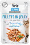 Brit Care Cat Pouch Jelly Turkey Shrimps 12x85g