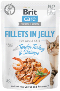 Brit Care Cat Pouch Jelly Turkey Shrimps 12x85g