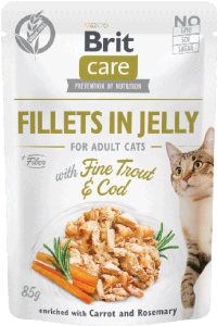 Brit Care Cat Pouch Jelly Fine Trout Cod 85g