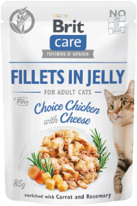 Brit Care Cat Pouch Jelly Chicken Cheese 6x85g