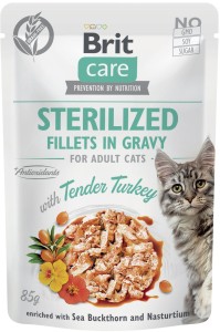 Brit Care Cat Pouch Gravy Sterilized Turkey 12x85g