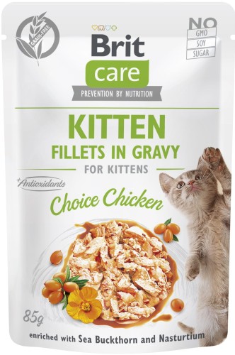 Brit Care Cat Pouch Gravy Kitten Chicken 85g