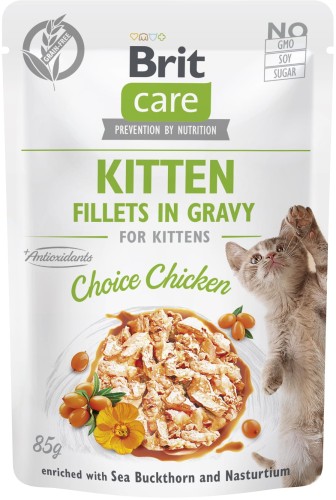 Brit Care Cat Pouch Gravy Kitten Chicken 85g
