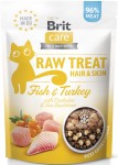 Brit Care Cat Snack Raw Treat Hair Skin Fish Turkey 40g