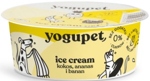 Yogupet Kot Pies Lody Kokos Ananas Banan 110g
