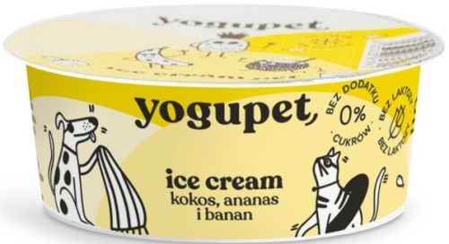 Yogupet Kot Pies Lody Kokos Ananas Banan 110g