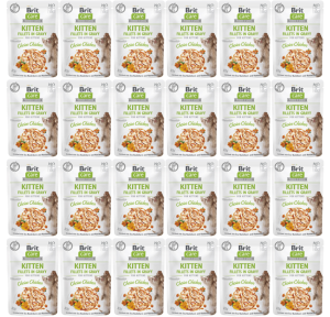 Brit Care Cat Pouch Gravy Kitten Chicken 24x85g