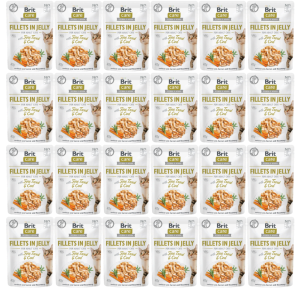 Brit Care Cat Pouch Jelly Fine Trout Cod 24x85g