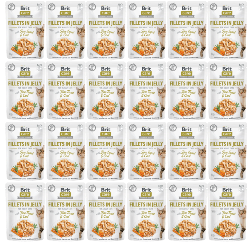 Brit Care Cat Pouch Jelly Fine Trout Cod 24x85g