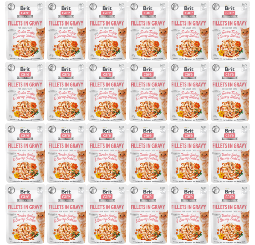 Brit Care Cat Pouch Turkey Salmon 24x85g