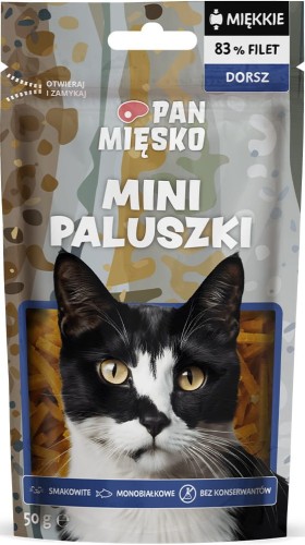 Pan Mięsko Kot Przysmak Mini Paluszki Dorsz 50g