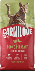 CARNILOVE Cat Active Sterilised Duck Pheasant 6kg