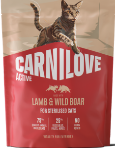 CARNILOVE Cat Active Sterilised Lamb Wild Boar400g
