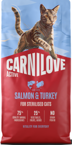 CARNILOVE Cat Active Sterilised Salmon Turkey 6kg