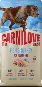 CARNILOVE Dog True Fresh Adult Fish Turkey 12kg