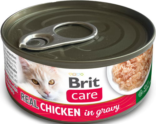 Brit Care Cat Can Real Gravy Chicken 80g