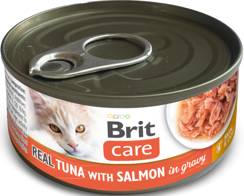 Brit Care Cat Can Real Gravy Tuna Salmon 80g