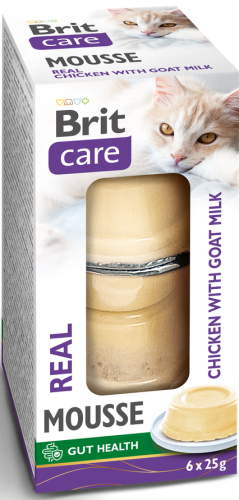 Brit Care Cat Mousse Cups Chicken Goat Milk 6x25g
