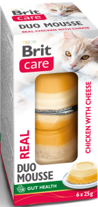 Brit Care Cat Mousse Cups Duo Chicken Cheese 6x25g