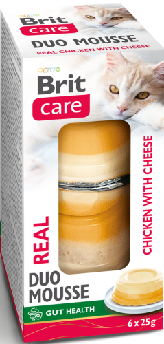 Brit Care Cat Mousse Cups Duo Chicken Cheese 6x25g