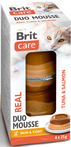 Brit Care Cat Mousse Cups Duo Tuna Salmon 6x25g