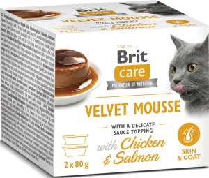 Brit Care Cat Mousse Velvet Chicken Salmon 2x80g