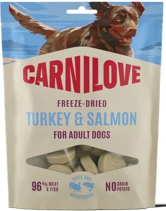 CARNILOVE Dog Snack Freeze Dried Turkey Salmon 60g