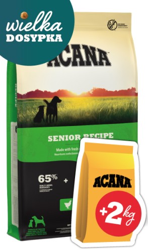Acana Heritage Senior 11,4kg + Acana Grass-Fed 2kg