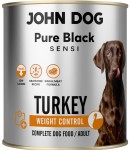 JohnDog Pure Black Sensi Indyk Light 800g