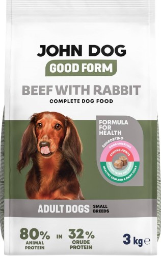 JohnDog Good Form Adult Mini Wołowina królik 3kg