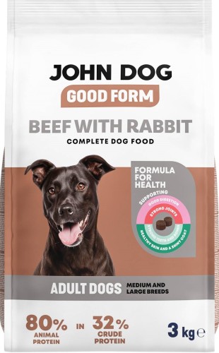JohnDog Good Form Adult Wołowina królik 3kg