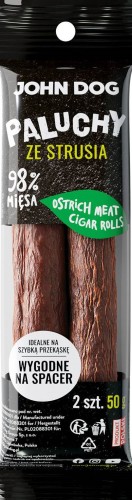 JohnDog Paluchy Premium Struś 2szt