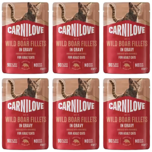 CARNILOVE Cat Pouch Gravy Wild Boar 6x85g