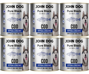 JohnDog Pure Black Sensi Dorsz Hypo 6x800g
