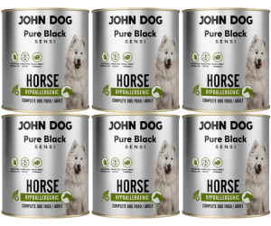 JohnDog Pure Black Sensi Konina Hypoallergen 6x800g