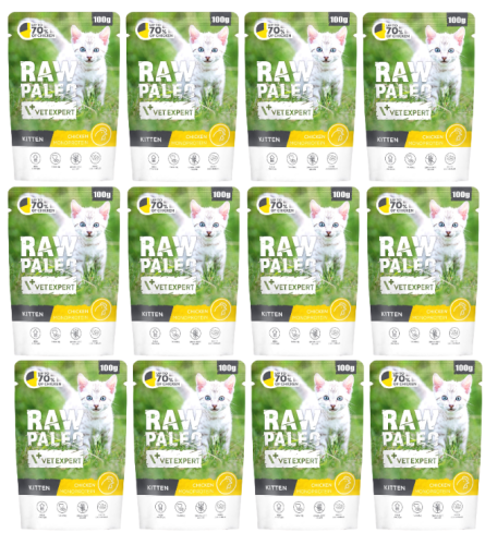 VetExpert Raw Paleo Cat Kitten Chicken 12x100g