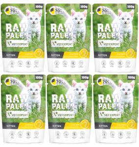 VetExpert Raw Paleo Cat Kitten Chicken 6x100g