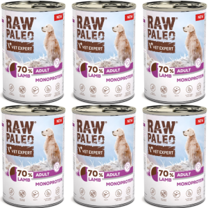 VetExpert Raw Paleo Dog Adult Lamb 6x400g