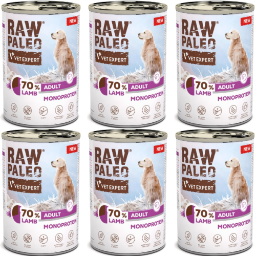 VetExpert Raw Paleo Dog Adult Lamb 6x400g