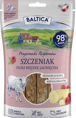 Baltica Snack Paski Szczeniak Jagnięcina 90g