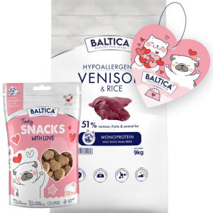 Baltica Monoprotein Adult Venison Rice S 9kg + Prezent