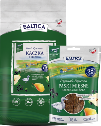 Baltica Kaczka z Gruszką M/L 9kg + Prezent