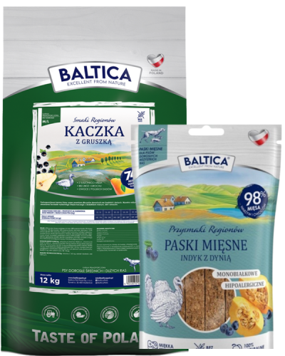 Baltica Kaczka z Gruszką M/L 12kg + Prezent