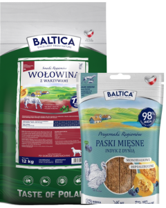 Baltica Wołowina z warzywami XL 12kg + Prezent