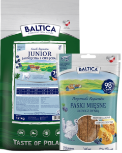 Baltica Junior Jagnięcina z cielęciną XL 12kg + Prezent