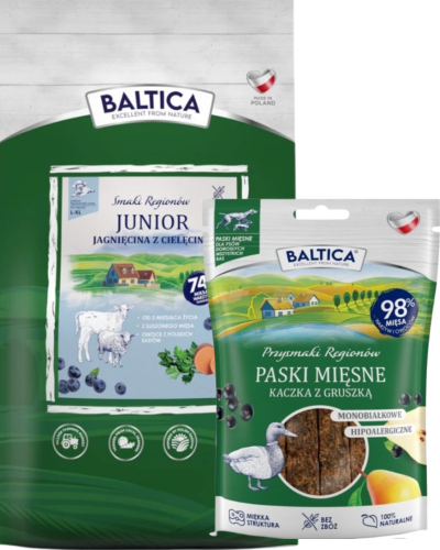 Baltica Junior Jagnięcina z cielęciną XL 9kg + Prezent