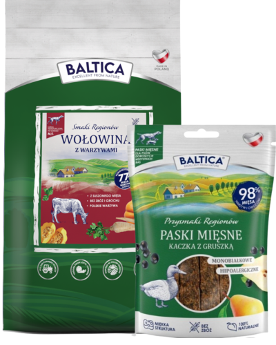 Baltica Wołowina z warzywami M/L 9kg + Prezent