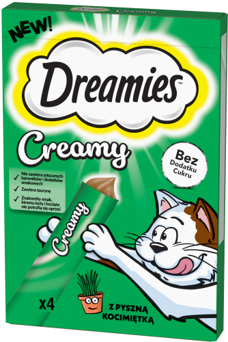 DREAMIES Creamy Przysmak dla kota Kocimięta 4x10g