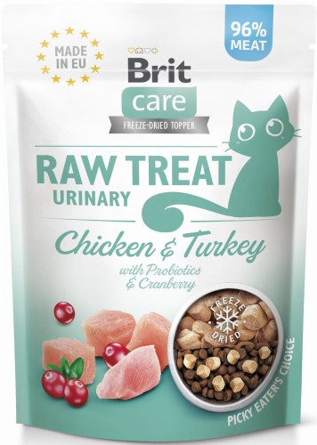 Brit Care Cat Raw Treat Urinary Chicken Turkey 40g
