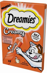 DREAMIES Creamy Przysmak dla kota Kurczak 4x10g